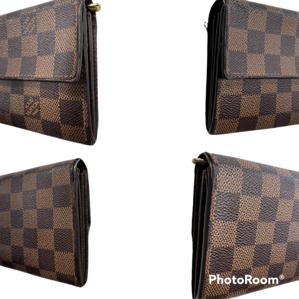 Damier Ebene Sarah Wallet Designer By Louis Vuitton  Size: Medium - Image 3