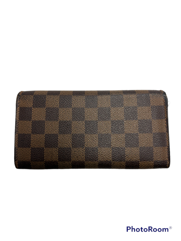 Damier Ebene Sarah Wallet Designer By Louis Vuitton  Size: Medium - Image 2