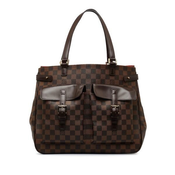 Brown Louis Vuitton Damier Ebene Uzes Tote Bag - Image 12