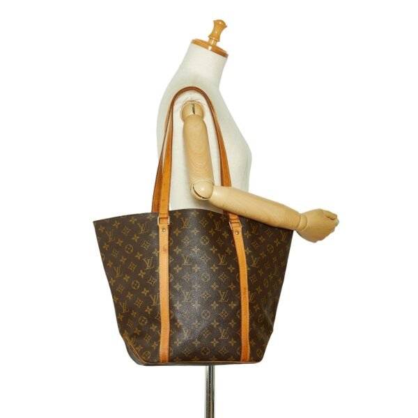 Brown Louis Vuitton Monogram Sac Shopping Tote Bag - Image 9