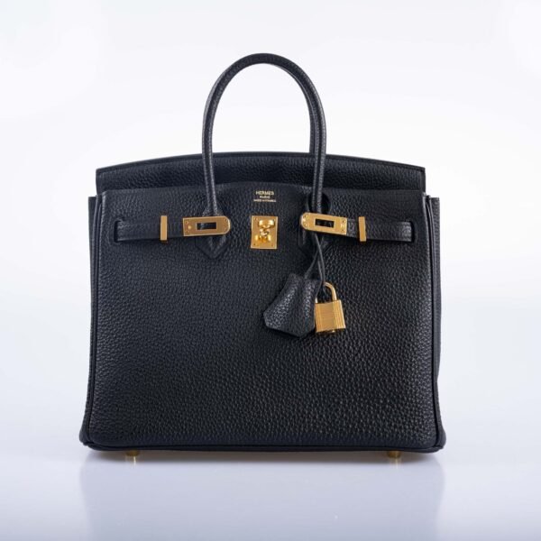 Hermes Birkin 25 Black Togo with Gold Hardware - Image 10