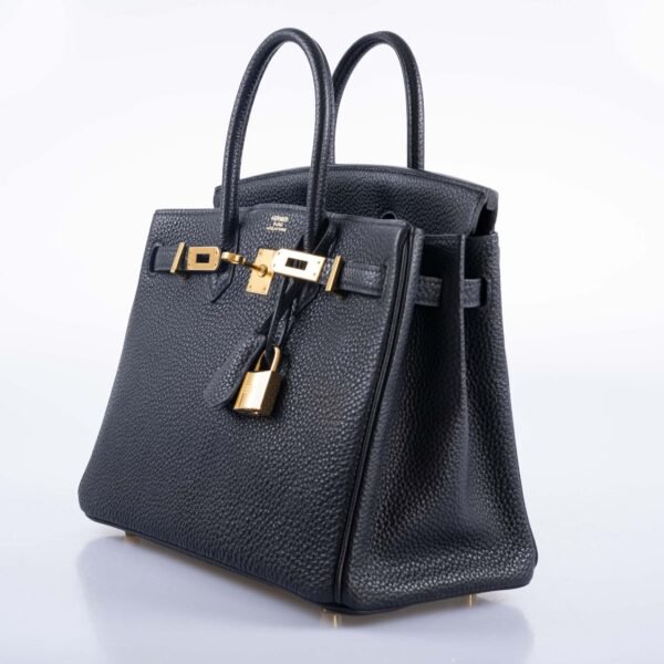 Hermes Birkin 25 Black Togo with Gold Hardware - Image 12