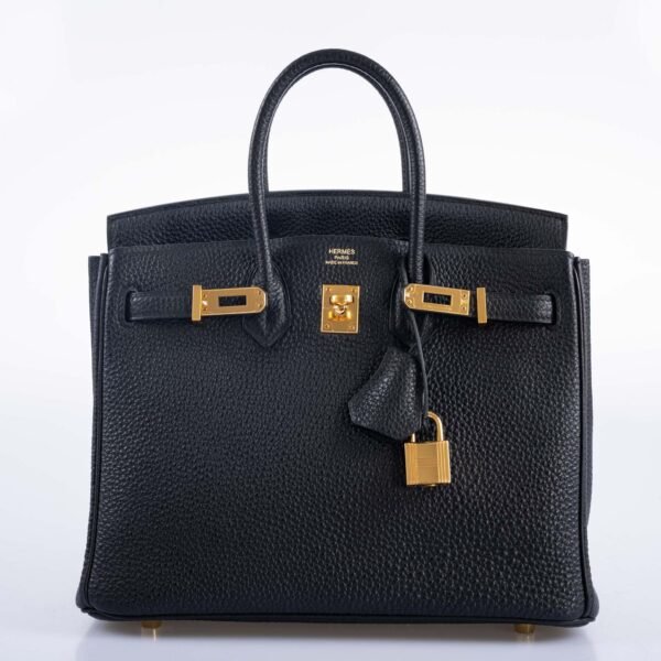 Hermes Birkin 25 Black Togo with Gold Hardware - Image 8