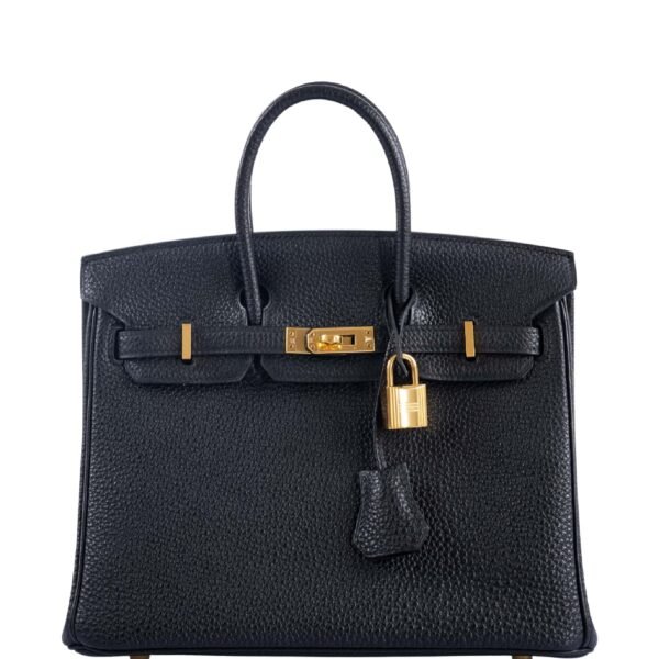 Hermes Birkin 25 Black Togo with Gold Hardware - Image 13