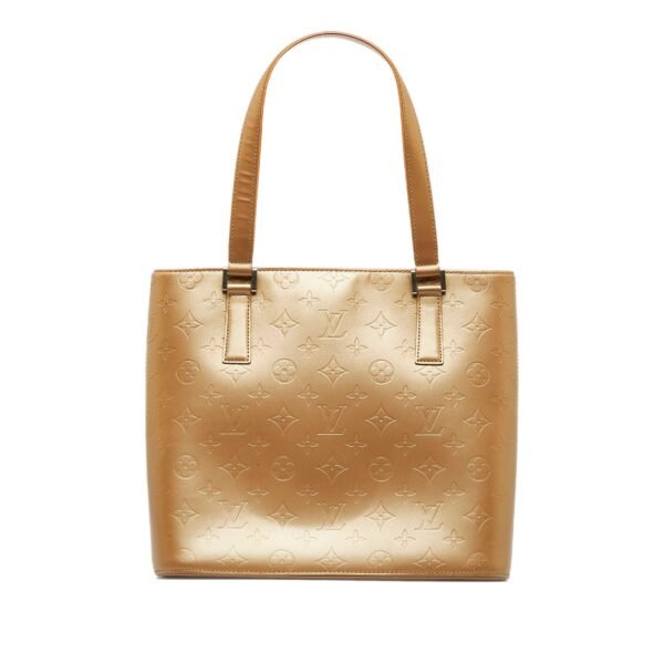 Gold Louis Vuitton Monogram Mat Stockton Tote Bag - Image 12