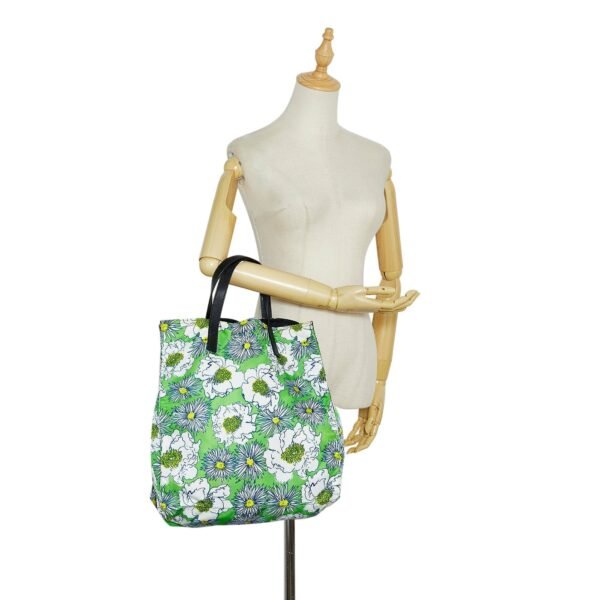 Green Prada Tessuto Stampato Tote - Image 9