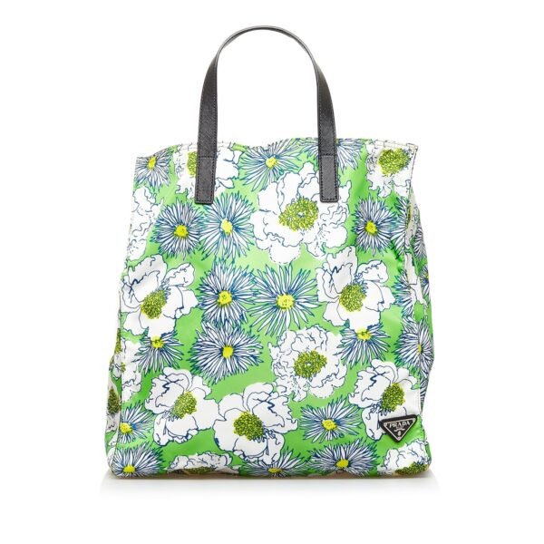 Green Prada Tessuto Stampato Tote - Image 11