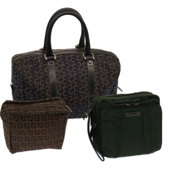 CELINE Fendi Gucci C Macadam Canvas Hand Bag 3Set Green Brown Navy bs14131 - Image 40